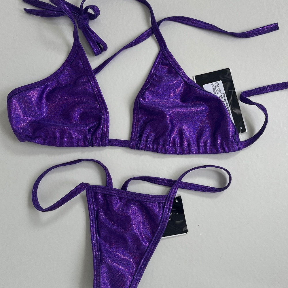 Electric Purple Thong Bikini